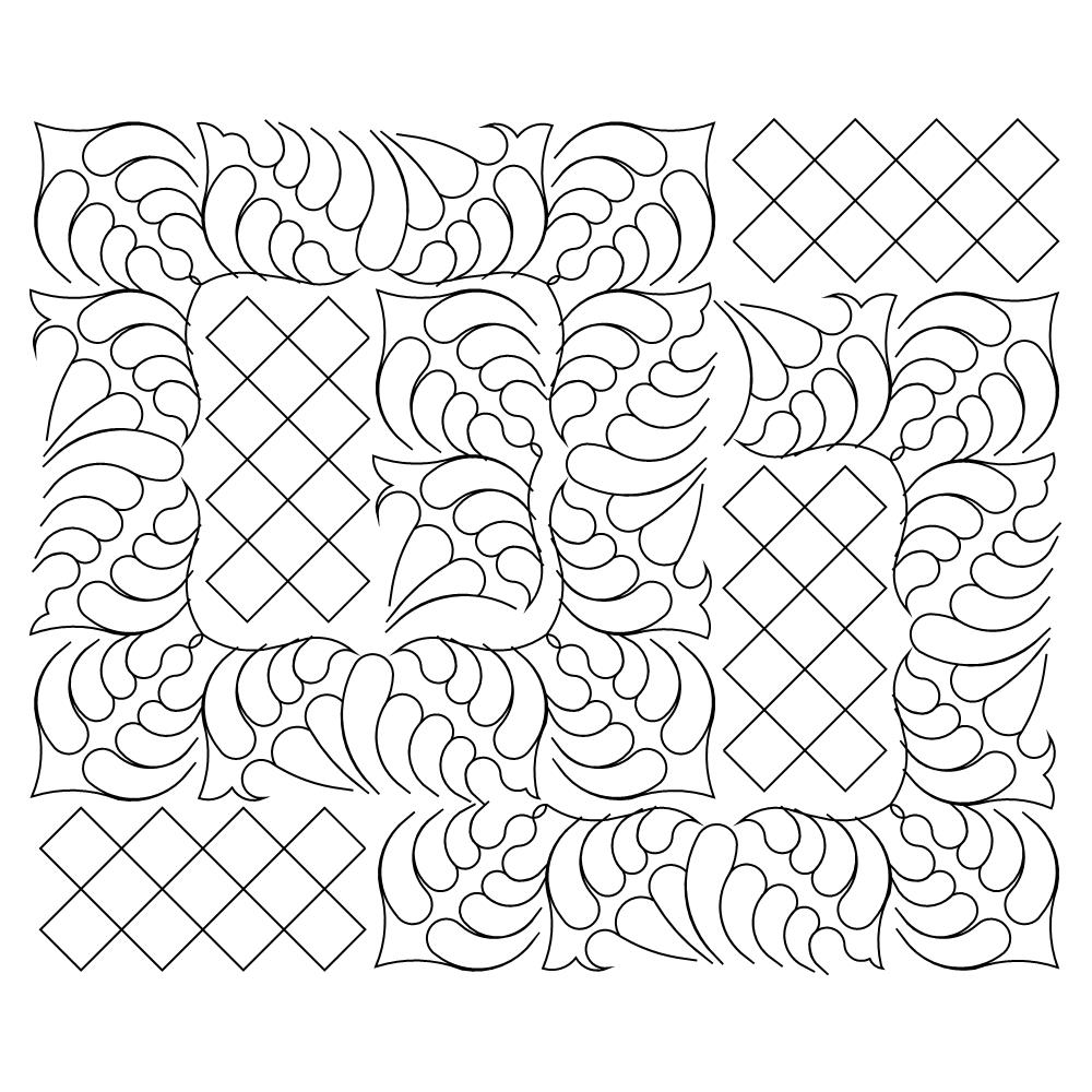 interlocking squares block 001 Digital Pattern Sweet Dreams Quilt